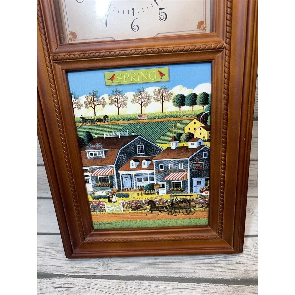 Charles Wysocki Wall Clock Spring Tile Working